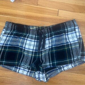 Old Navy Green and Black Flannel Plaid Pajama Sleep Shorts XXL  NWOT